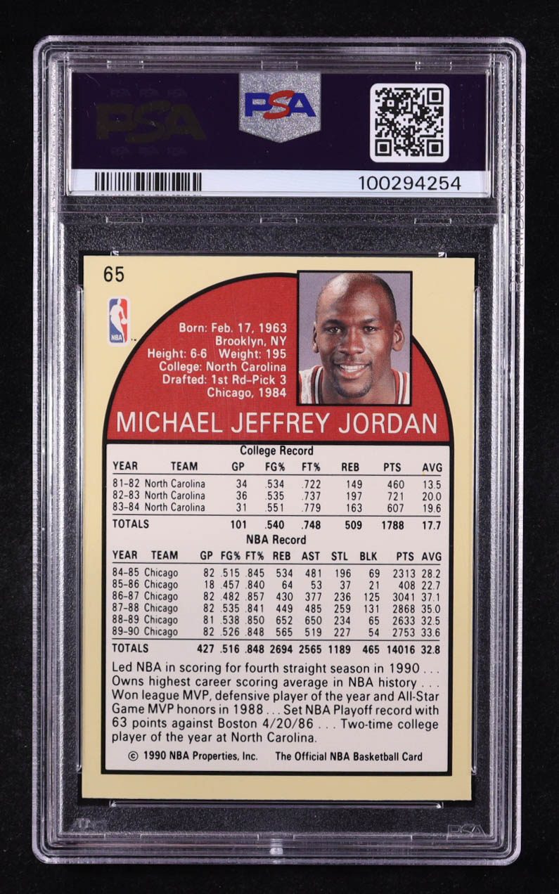 Michael Jordan 1990 Hoops #65 (PSA 8) at PristineAuction.com Michael Jordan 1990 Hoops #65 (PSA 8) at PristineAuction.com