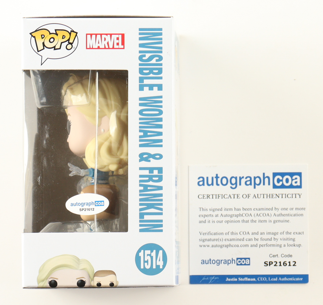 Vanessa Kirby Signed "The Fantastic Four: First Steps" #1514 Invisible Woman & Franklin Bobble-Head Funko Pop! Vinyl Figure (ACOA) at PristineAuction.com Vanessa Kirby Signed "The Fantastic Four: First Steps" #1514 Invisible Woman & Franklin Bobble-Head Funko Pop! Vinyl Figure (ACOA) at PristineAuction.com