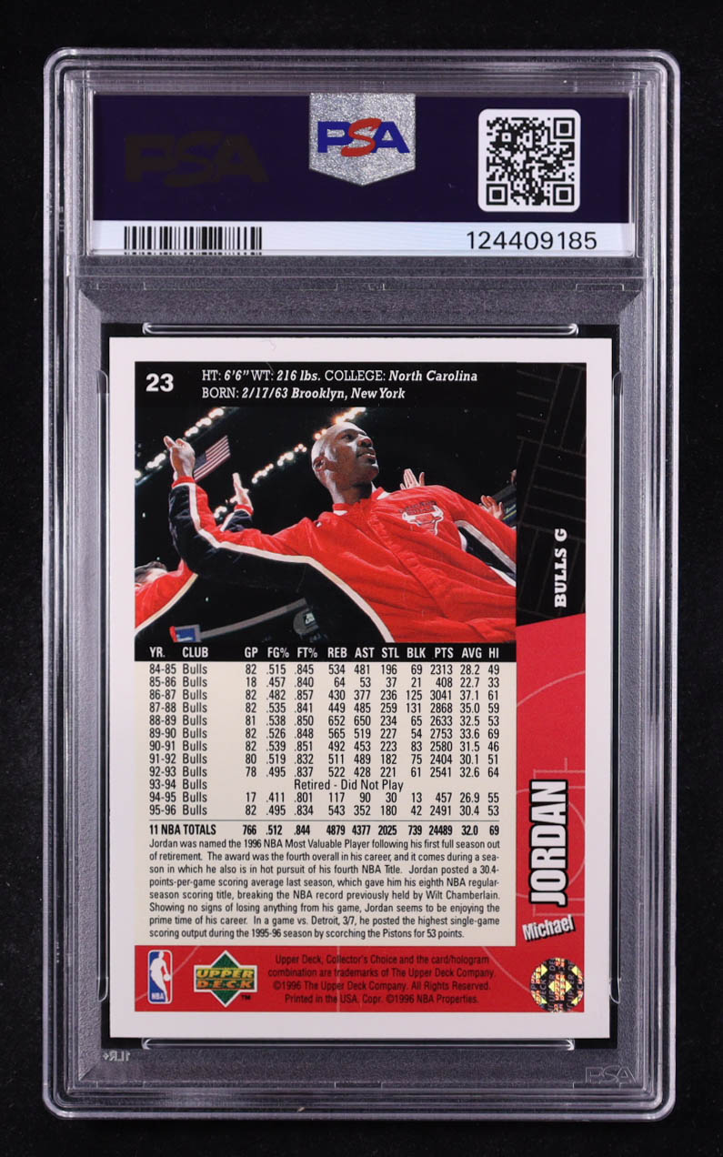 Michael Jordan 1996-97 Collector's Choice #23 (PSA 8) at PristineAuction.com Michael Jordan 1996-97 Collector's Choice #23 (PSA 8) at PristineAuction.com