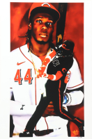 "Elly De La Cruz" Reds LE 12x18 Lithograph by Joshua Barton #/500 (PA) at PristineAuction.com