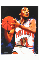 "Isiah Thomas" Pistons LE 12x18 Lithograph by Joshua Barton #/500 (PA) at PristineAuction.com