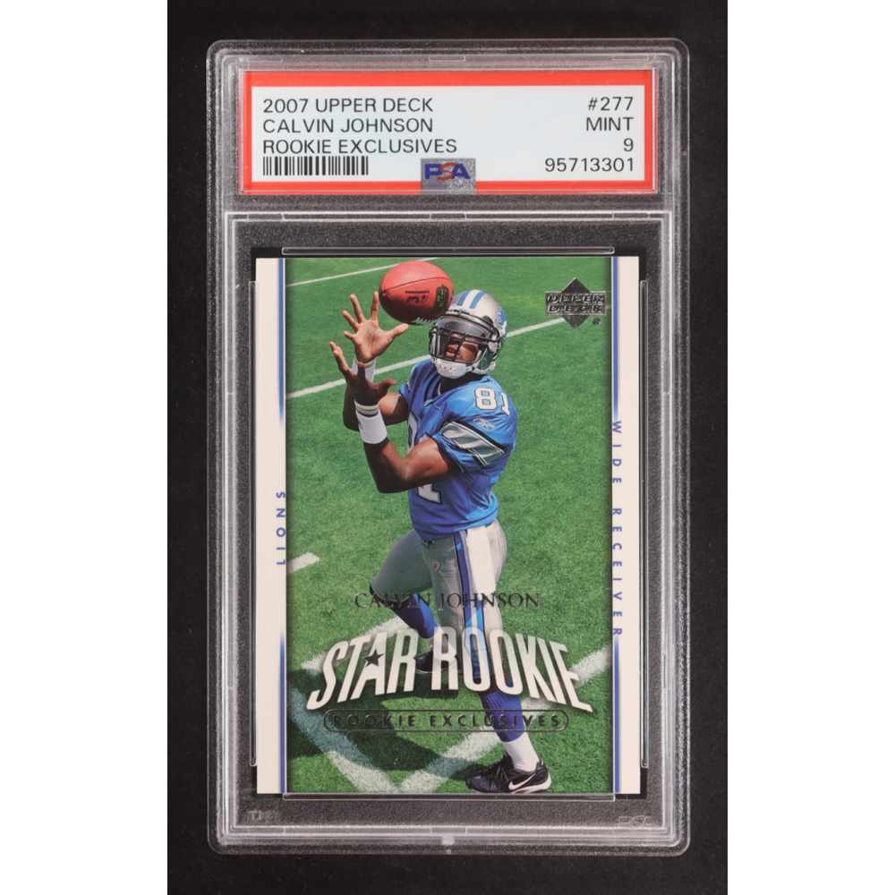 Calvin Johnson 2007 Upper Deck #277 RC (PSA 9) at PristineAuction.com
