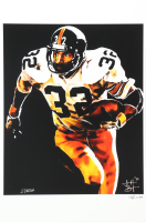 "Franco Harris" Steelers LE 12x18 Lithograph by Joshua Barton #/500 (PA) at PristineAuction.com