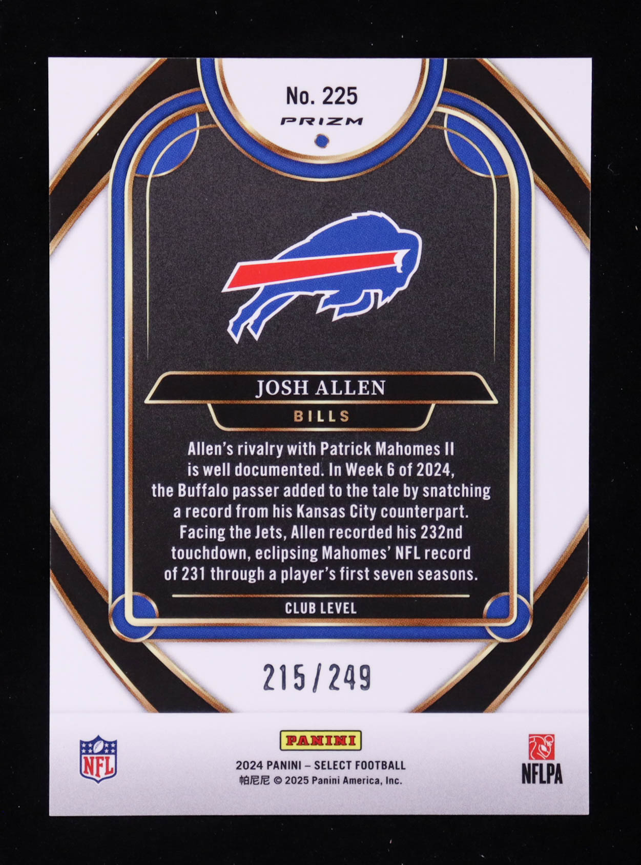 Josh Allen 2024 Select Prizm Red Shock #225 #215/249 at PristineAuction.com Josh Allen 2024 Select Prizm Red Shock #225 #215/249 at PristineAuction.com