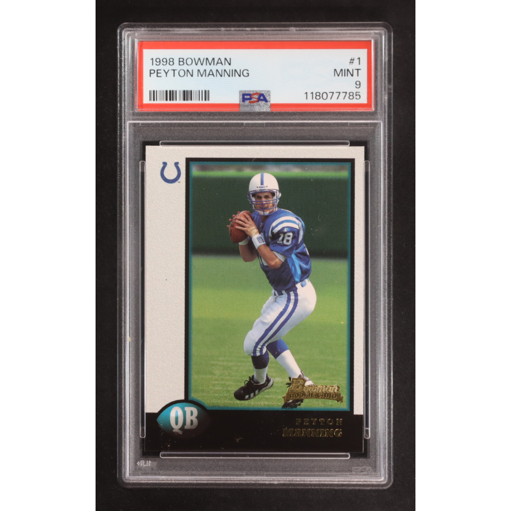 Peyton Manning 1998 Bowman #1 RC (PSA 9) at PristineAuction.com