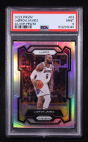 LeBron James 2023-24 Panini Prizm Prizms Silver #63 (PSA 9) at PristineAuction.com