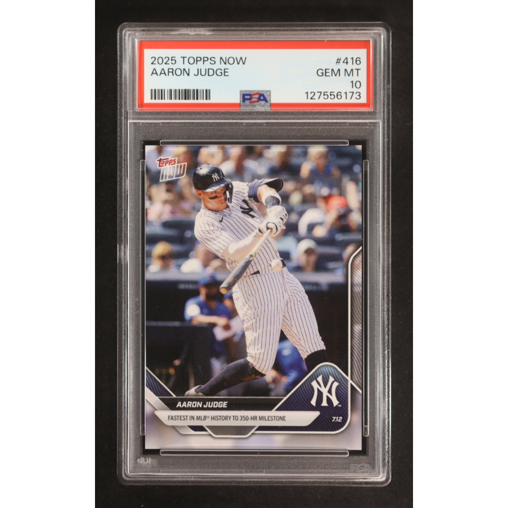 Aaron Judge 2025 Topps Now #416 (PSA 10) at PristineAuction.com