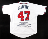Tom Glavine Signed Career Highlight Stat Jersey (JSA) at PristineAuction.com