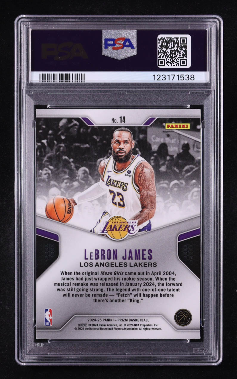 LeBron James 2024-25 Panini Prizm Dominance #14 (PSA 9) at PristineAuction.com LeBron James 2024-25 Panini Prizm Dominance #14 (PSA 9) at PristineAuction.com