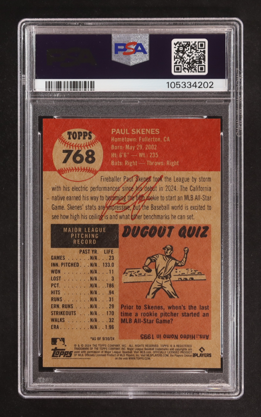 Paul Skenes 2024 Topps Living #768 RC (PSA 10) at PristineAuction.com Paul Skenes 2024 Topps Living #768 RC (PSA 10) at PristineAuction.com