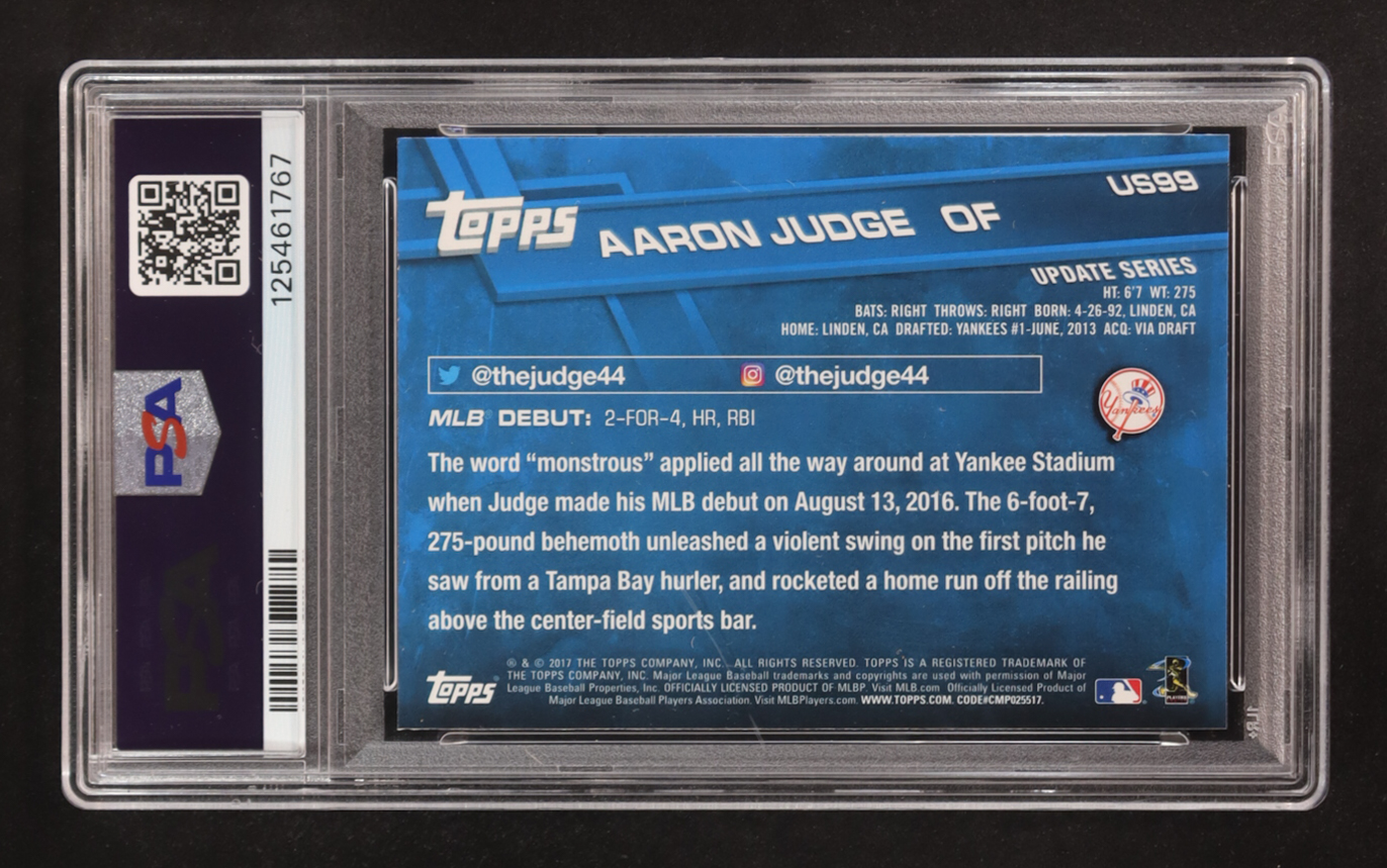 Aaron Judge 2017 Topps Update #US99 RC (PSA 9) at PristineAuction.com Aaron Judge 2017 Topps Update #US99 RC (PSA 9) at PristineAuction.com