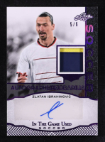 Zlatan Ibrahimovic 2024 Leaf In The Game Used Soccer Auto Memorabilia #IGSA-21 #5/6 at PristineAuction.com