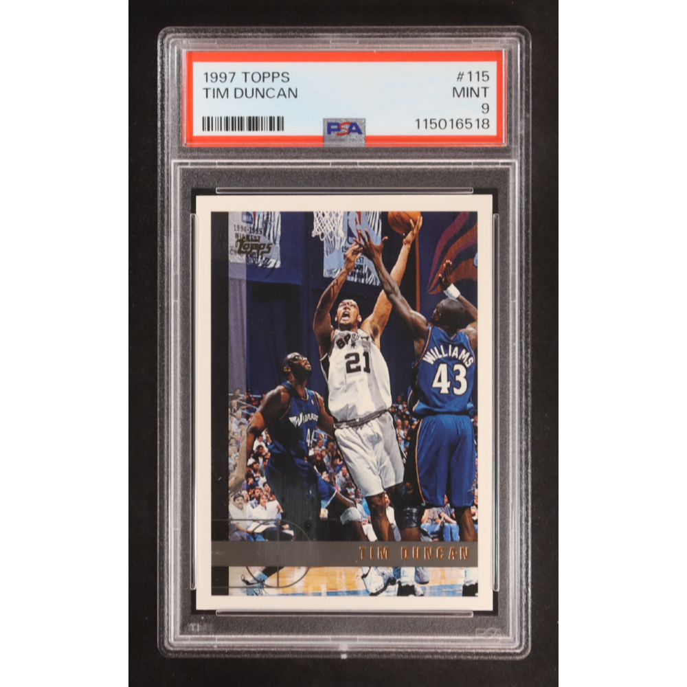 Tim Duncan 1997-98 Topps Chrome #115 RC (PSA 9) at PristineAuction.com