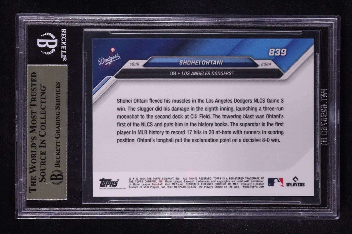 Shohei Ohtani 2024 Topps Now #839 (BGS 10) at PristineAuction.com Shohei Ohtani 2024 Topps Now #839 (BGS 10) at PristineAuction.com