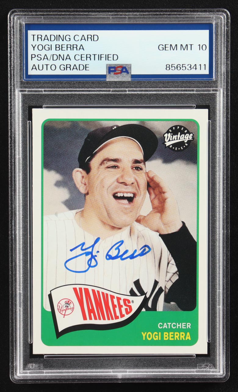 Yogi Berra Signed 2003 Upper Deck Vintage #217 (PSA | Autograph Graded PSA 10) at PristineAuction.com Yogi Berra Signed 2003 Upper Deck Vintage #217 (PSA | Autograph Graded PSA 10) at PristineAuction.com