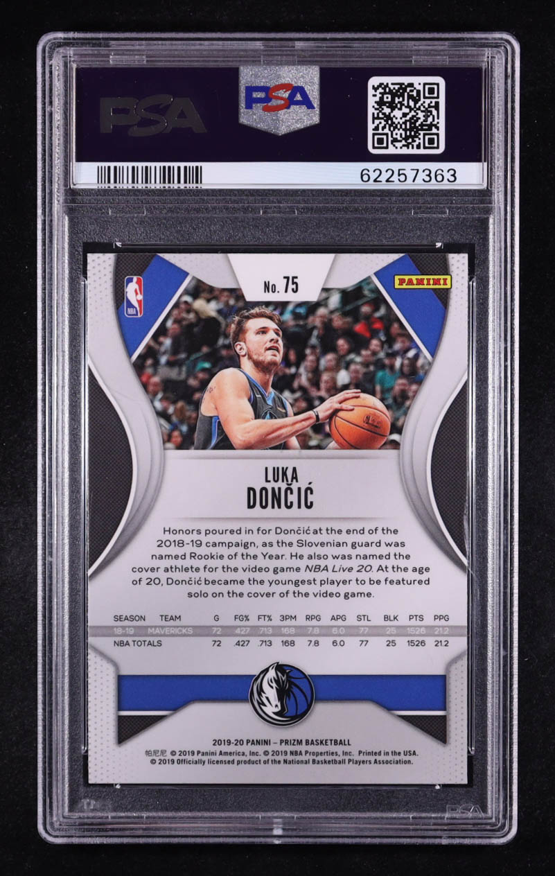 Luka Doncic 2019-20 Panini Prizm #75 (PSA 10) at PristineAuction.com Luka Doncic 2019-20 Panini Prizm #75 (PSA 10) at PristineAuction.com