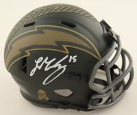 Ladd McConkey Signed Chargers Salute To Service Alternate Speed Mini Helmet (Beckett) at PristineAuction.com