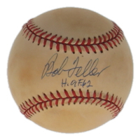 Bob Feller Signed OAL Baseball Inscribed "HOF 62" (PSA) at PristineAuction.com