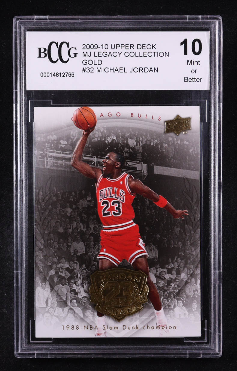Michael Jordan 2009-10 Upper Deck Michael Jordan Legacy Collection Gold #32 (BCCG 10) at PristineAuction.com Michael Jordan 2009-10 Upper Deck Michael Jordan Legacy Collection Gold #32 (BCCG 10) at PristineAuction.com