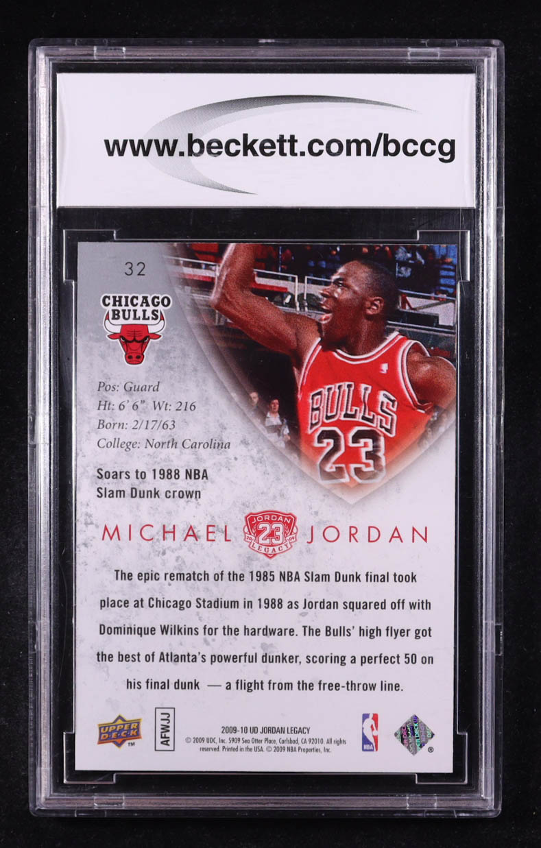 Michael Jordan 2009-10 Upper Deck Michael Jordan Legacy Collection Gold #32 (BCCG 10) at PristineAuction.com Michael Jordan 2009-10 Upper Deck Michael Jordan Legacy Collection Gold #32 (BCCG 10) at PristineAuction.com