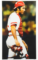 "Johnny Bench" Reds LE 12x18 Lithograph by Joshua Barton #/500 (PA) at PristineAuction.com