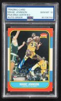 Magic Johnson Signed 1986 Fleer #53 (PSA | Autograph Graded PSA 10) at PristineAuction.com