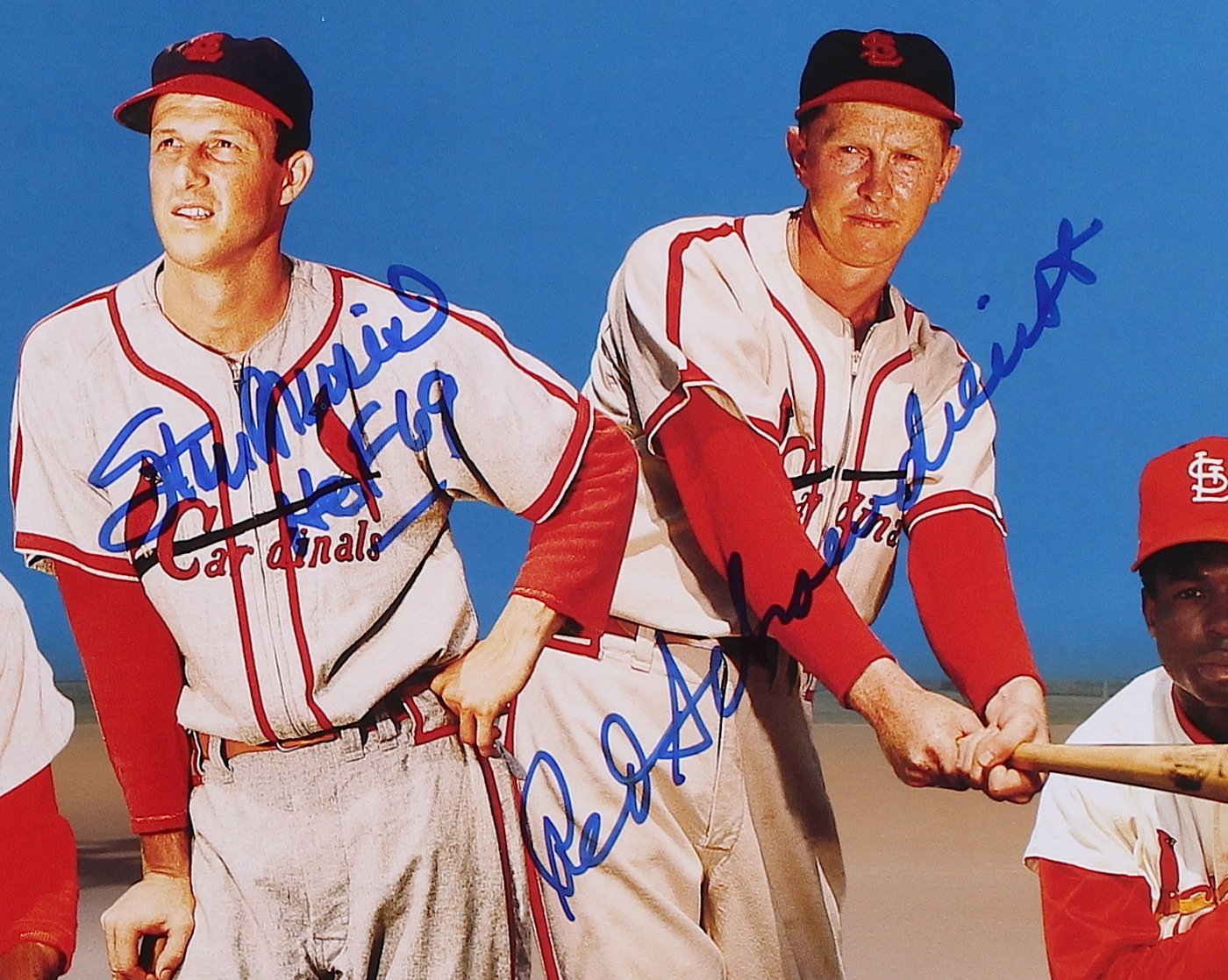 Stan Musial & Red Schoendienst Signed St. Louis Cardinals Hall of Famers 15x20 Photo Inscribed "HOF 69" (Stan The Man COA) at PristineAuction.com Stan Musial & Red Schoendienst Signed St. Louis Cardinals Hall of Famers 15x20 Photo Inscribed "HOF 69" (Stan The Man COA) at PristineAuction.com