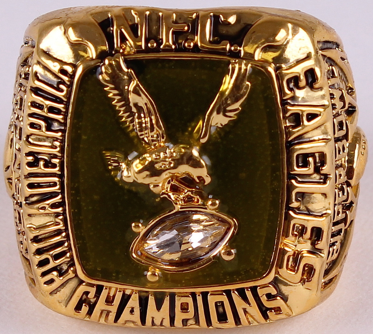 Charlie Johnson Philadelphia Eagles High Quality Replica 1980 NFC Championship Ring at PristineAuction.com Charlie Johnson Philadelphia Eagles High Quality Replica 1980 NFC Championship Ring at PristineAuction.com