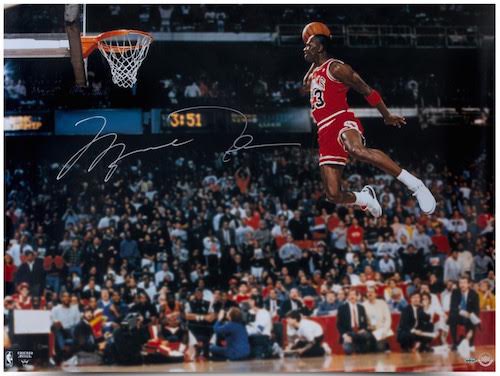 Michael Jordan Signed Bulls 30x40 "1988 Gatorade Slam" Photo (UDA COA) at PristineAuction.com Michael Jordan Signed Bulls 30x40 "1988 Gatorade Slam" Photo (UDA COA) at PristineAuction.com