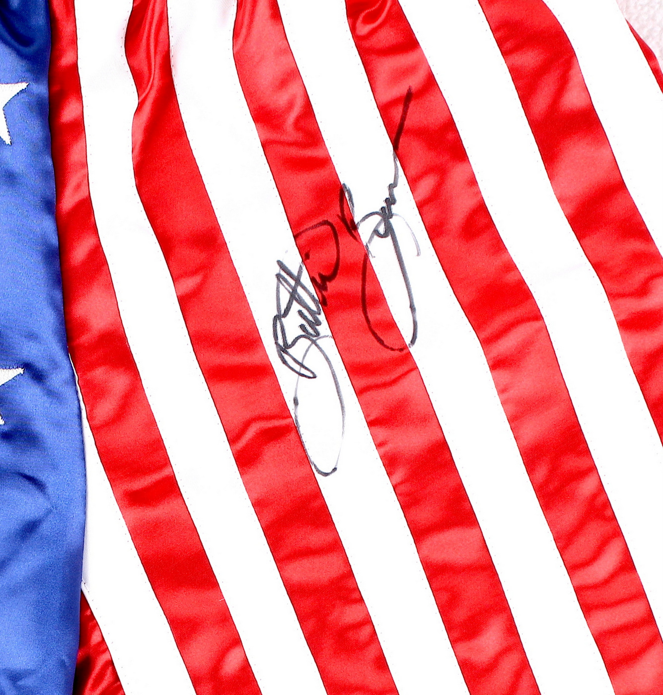 Eric Esch "Butterbean" Signed Custom "USA" Boxing Shorts (JSA COA) at PristineAuction.com Eric Esch "Butterbean" Signed Custom "USA" Boxing Shorts (JSA COA) at PristineAuction.com