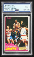 Magic Johnson Signed 1981 Topps #21 (PSA | Autograph Graded PSA 9) at PristineAuction.com