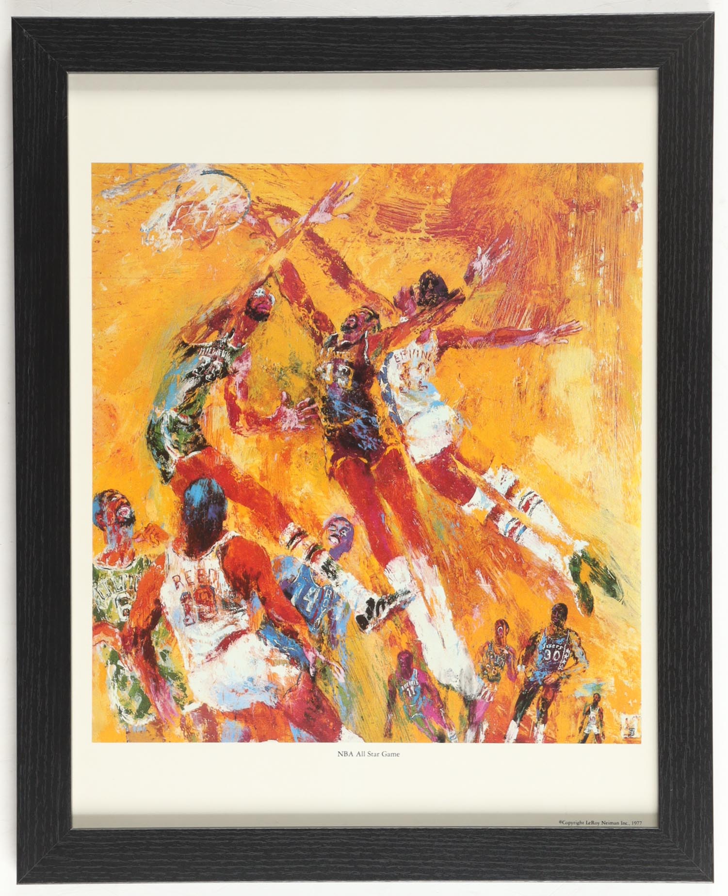 LeRoy Neiman "NBA All Star Game" Custom Framed Print Display at PristineAuction.com LeRoy Neiman "NBA All Star Game" Custom Framed Print Display at PristineAuction.com