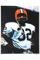 "Jim Brown" Browns LE 12x18 Lithograph by Joshua Barton #/500 (PA) at PristineAuction.com