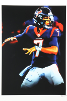"C. J. Stroud" Texans LE 12x18 Lithograph by Joshua Barton #/500 (PA) at PristineAuction.com