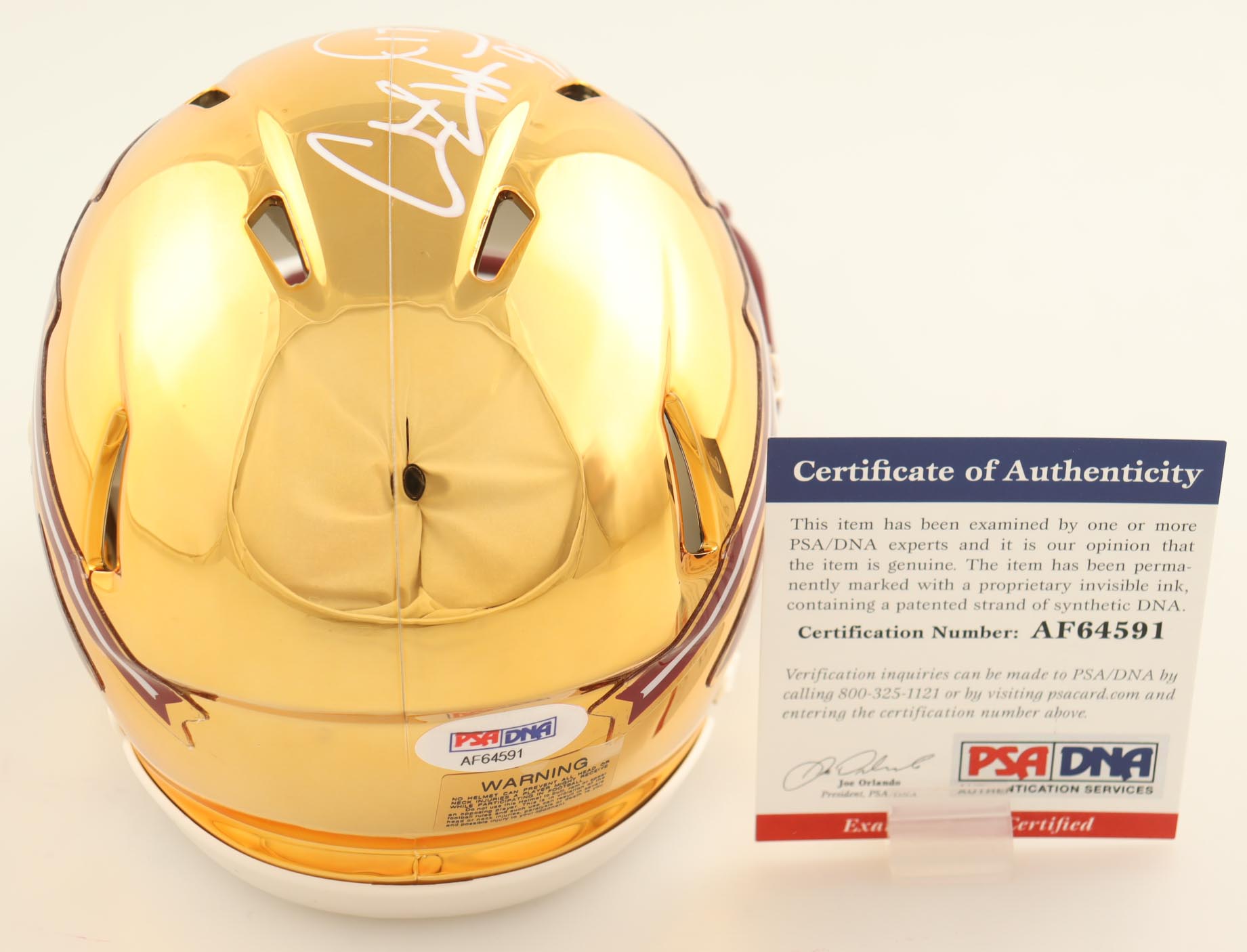 Charlie Ward Signed Florida State Seminoles Chrome Speed Mini Helmet Inscribed "93 Heisman" (PSA) at PristineAuction.com Charlie Ward Signed Florida State Seminoles Chrome Speed Mini Helmet Inscribed "93 Heisman" (PSA) at PristineAuction.com