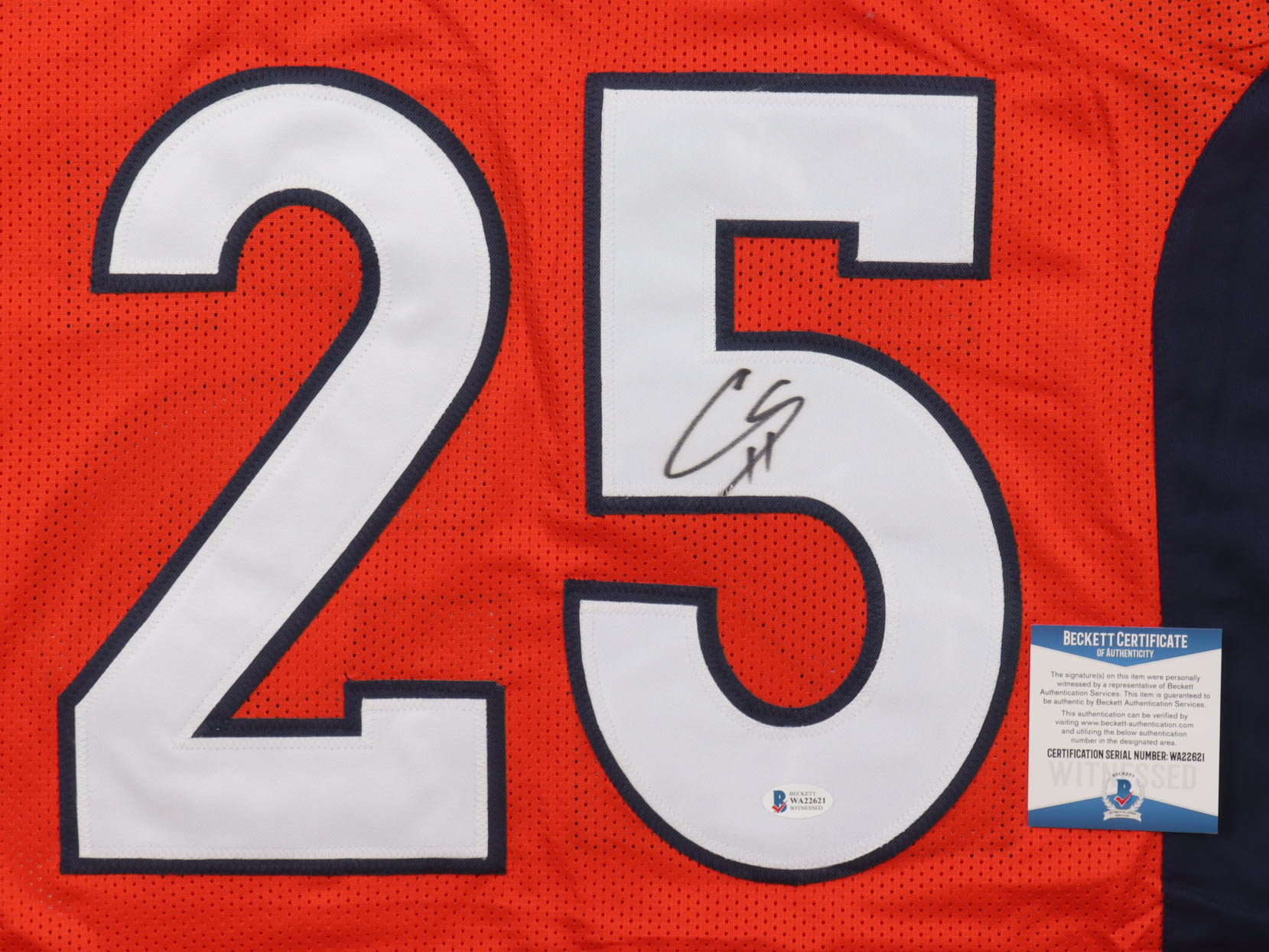 Chris Harris Jr. Signed Jersey (Beckett) at PristineAuction.com Chris Harris Jr. Signed Jersey (Beckett) at PristineAuction.com