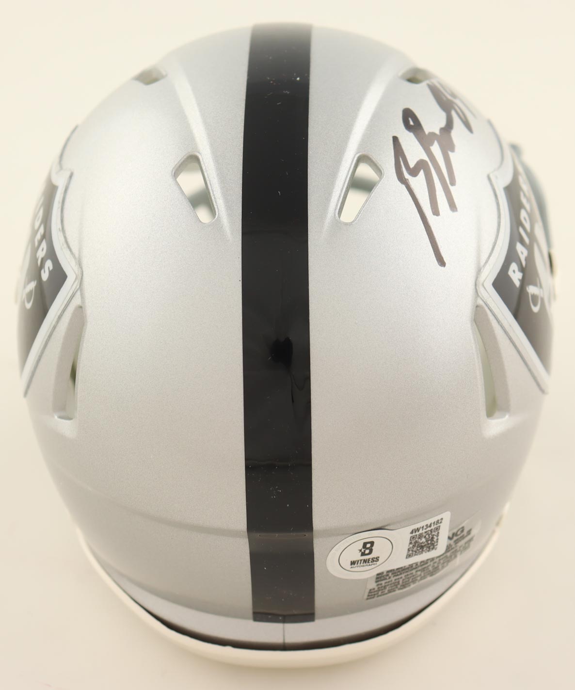 Brock Bowers Signed Raiders Speed Mini Helmet (Beckett) at PristineAuction.com Brock Bowers Signed Raiders Speed Mini Helmet (Beckett) at PristineAuction.com