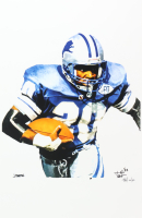 "Barry Sanders" Lions LE 12x18 Lithograph by Joshua Barton #/500 (PA) at PristineAuction.com