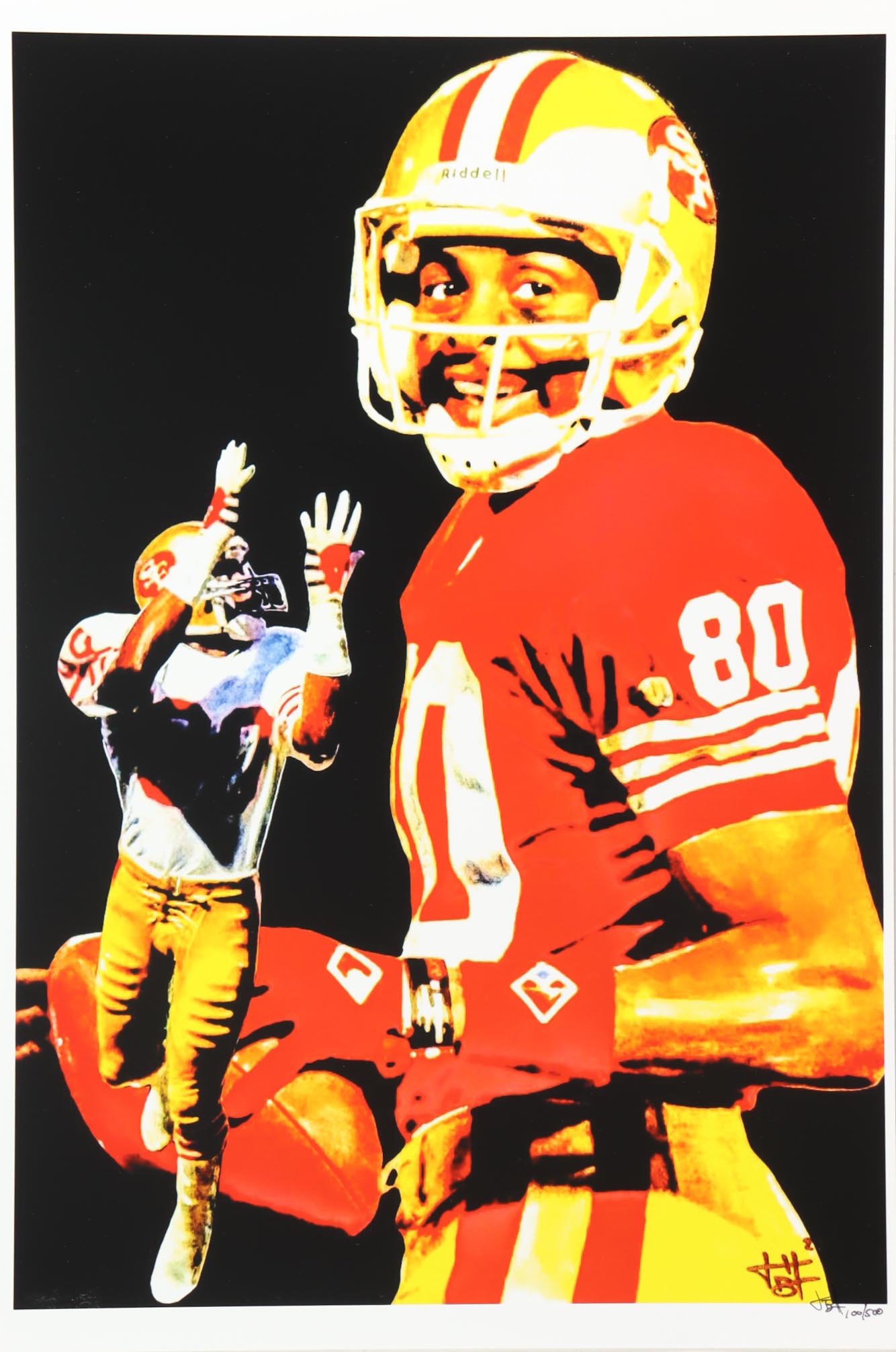 "Jerry Rice" 49ers LE 12x18 Lithograph by Joshua Barton #/500 (PA) at PristineAuction.com "Jerry Rice" 49ers LE 12x18 Lithograph by Joshua Barton #/500 (PA) at PristineAuction.com