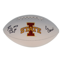 Rocco Becht Signed Iowa State Cyclones Logo Football Inscribed "Go Clones!" (Beckett) at PristineAuction.com