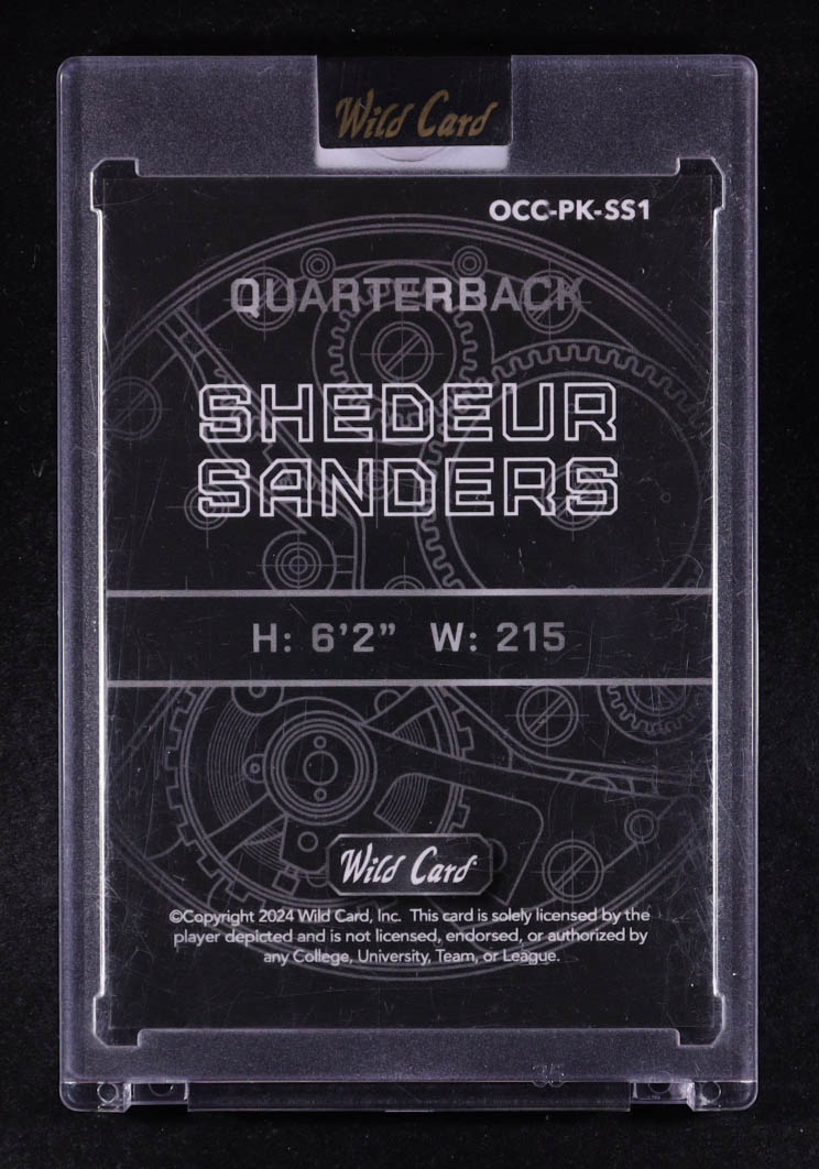 Shedeur Sanders 2025 Wild Card QB1 On the Clock Pink Cross Hatch Foil #SS1 #1/1 RC at PristineAuction.com Shedeur Sanders 2025 Wild Card QB1 On the Clock Pink Cross Hatch Foil #SS1 #1/1 RC at PristineAuction.com