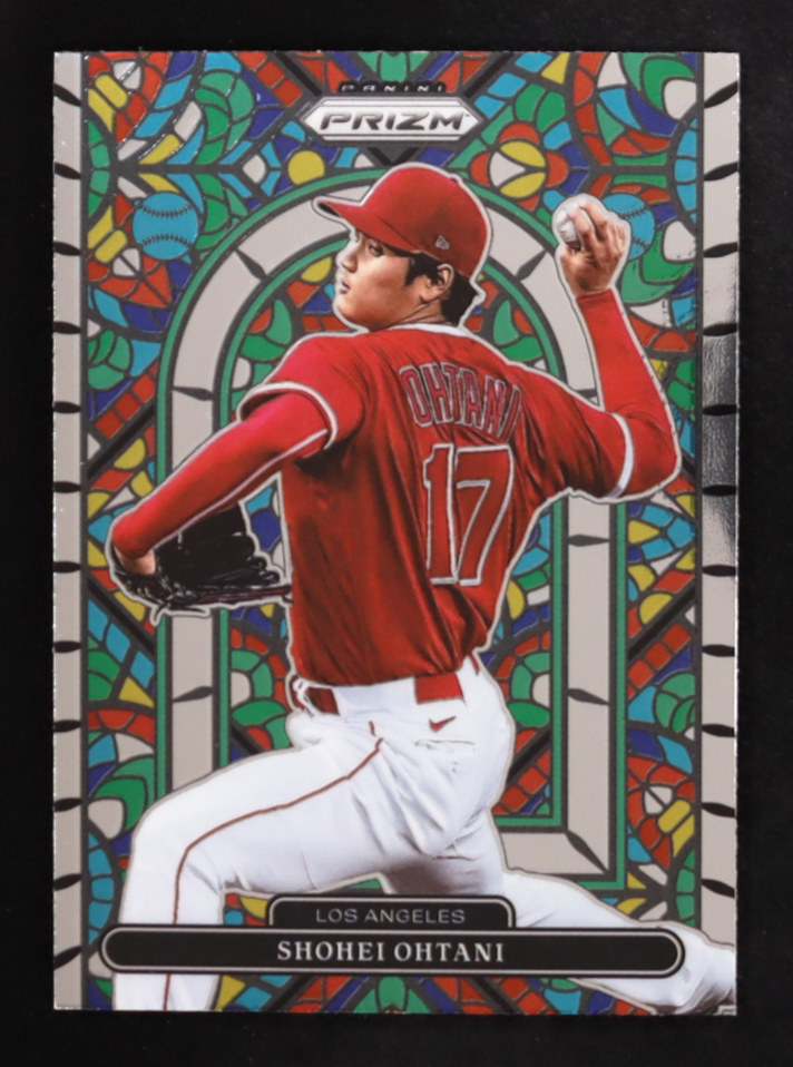 Shohei Ohtani 2022 Panini Prizm Stained Glass #3 at PristineAuction.com Shohei Ohtani 2022 Panini Prizm Stained Glass #3 at PristineAuction.com