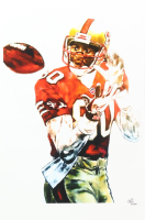 "Jerry Rice" 49ers LE 12x18 Lithograph by Joshua Barton #/500 (PA) at PristineAuction.com