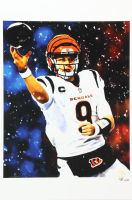 "Joe Burrow" Bengals LE 12x18 Lithograph by Joshua Barton #/500 (PA) at PristineAuction.com