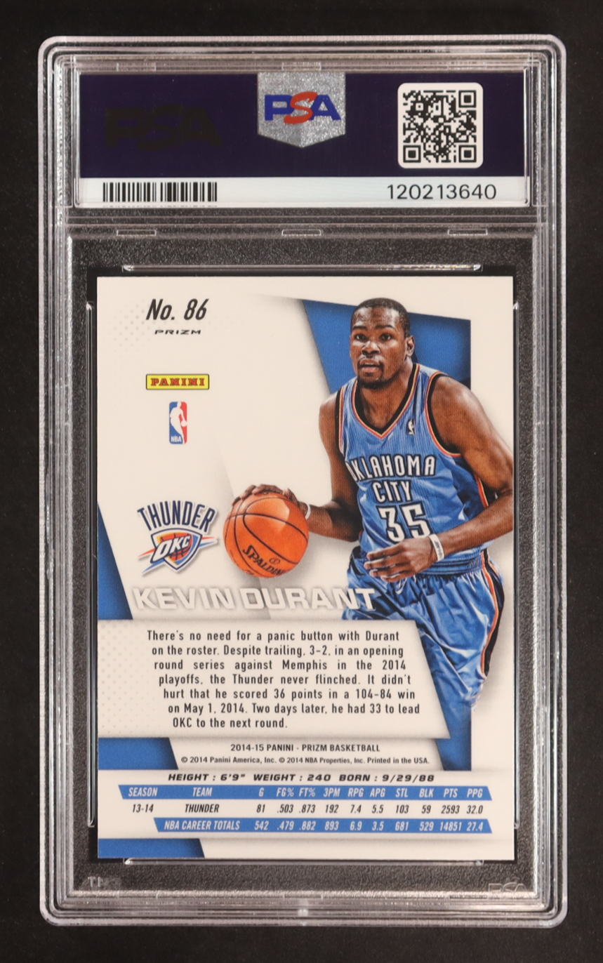 Kevin Durant 2014-15 Panini Prizm Prizms Yellow and Red Mosaic #86 (PSA 10) at PristineAuction.com Kevin Durant 2014-15 Panini Prizm Prizms Yellow and Red Mosaic #86 (PSA 10) at PristineAuction.com