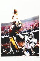 "Dwight Clark" 49ers "The Catch" LE 12x18 Lithograph by Joshua Barton #/500 (PA) at PristineAuction.com