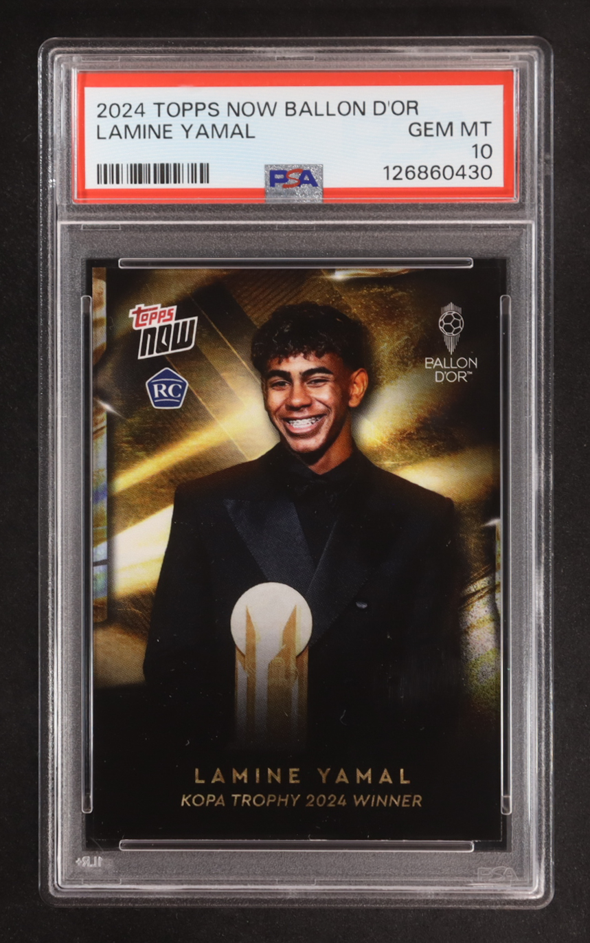 Lamine Yamal 2024 Topps Now Ballon D'Or #NNO RC (PSA 10) at PristineAuction.com Lamine Yamal 2024 Topps Now Ballon D'Or #NNO RC (PSA 10) at PristineAuction.com
