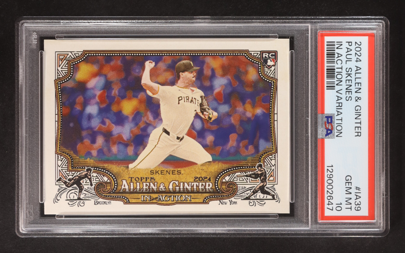 Paul Skenes 2024 Topps Allen and Ginter In Action #IA39 RC (PSA 10) at PristineAuction.com Paul Skenes 2024 Topps Allen and Ginter In Action #IA39 RC (PSA 10) at PristineAuction.com