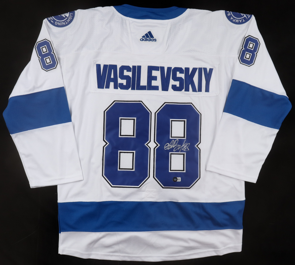 Andrei Vasilevskiy Signed Lightning Adidas Authentic Jersey (Beckett) at PristineAuction.com Andrei Vasilevskiy Signed Lightning Adidas Authentic Jersey (Beckett) at PristineAuction.com