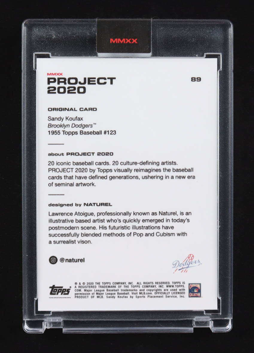 Sandy Koufax 2020 Topps Project 2020 #89 Naturel at PristineAuction.com Sandy Koufax 2020 Topps Project 2020 #89 Naturel at PristineAuction.com